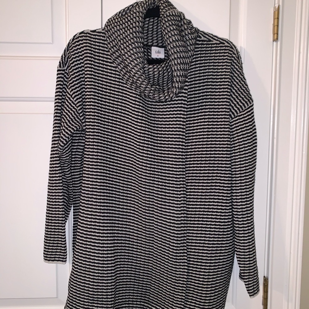 CAbi sweater tunic with cowl neck